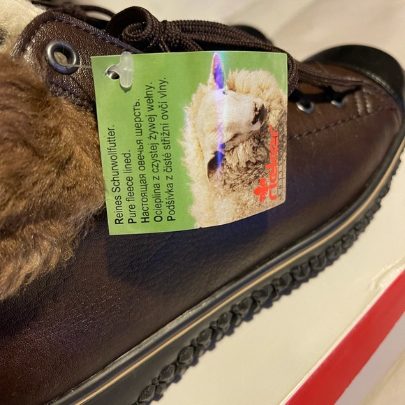 Rieker leather fur-lined short boots CORDULA - Picture 7 of 16